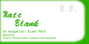 mate blank business card